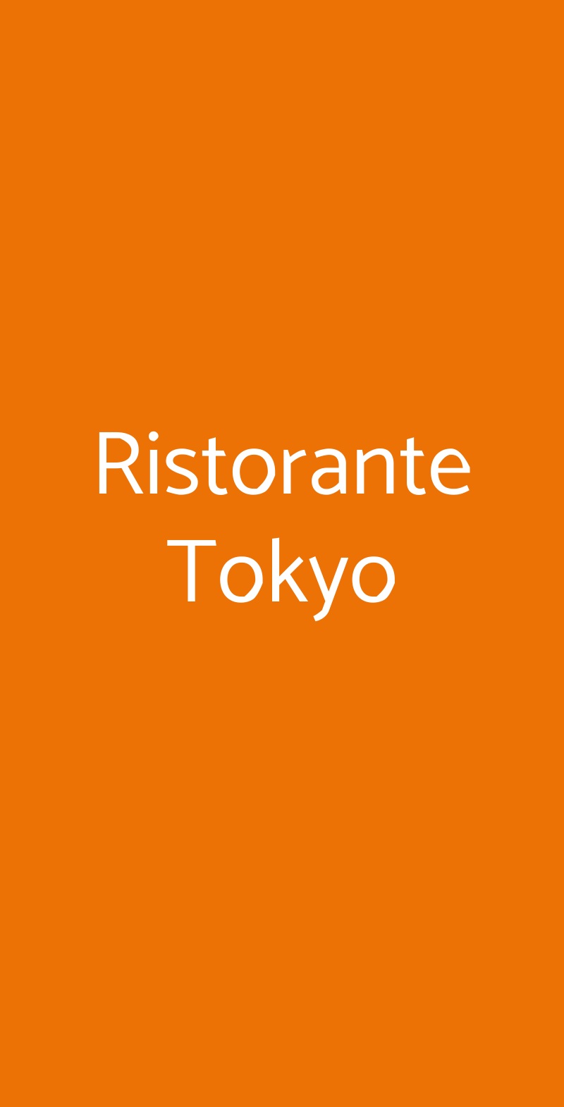 Ristorante Tokyo Trieste menù 1 pagina