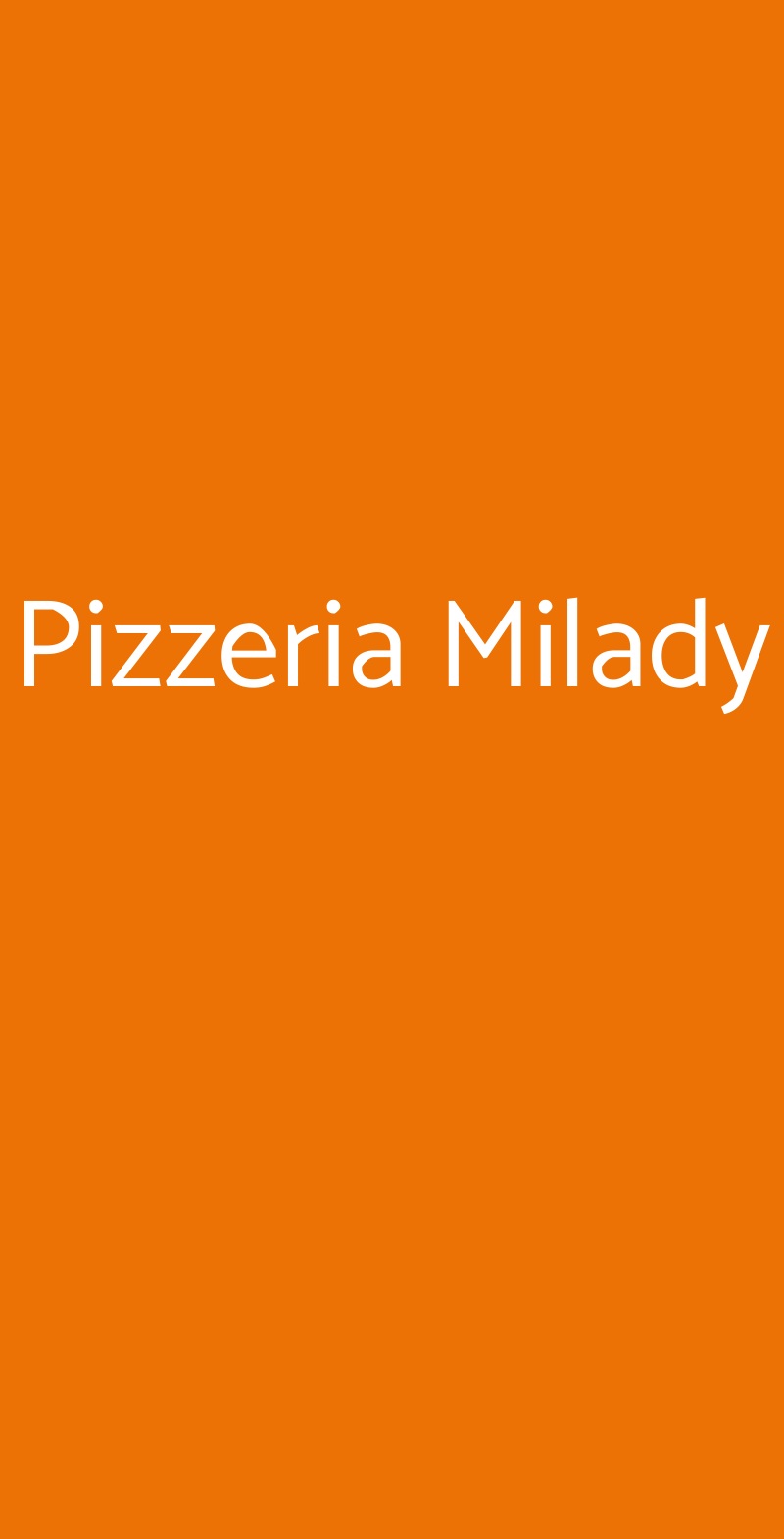 Pizzeria Milady Trieste menù 1 pagina