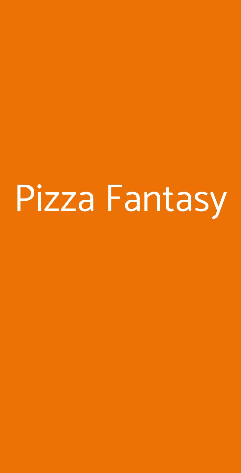 Pizza Fantasy Trieste menù 1 pagina