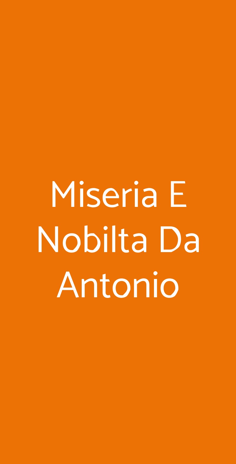 Miseria E Nobilta Da Antonio Trieste menù 1 pagina