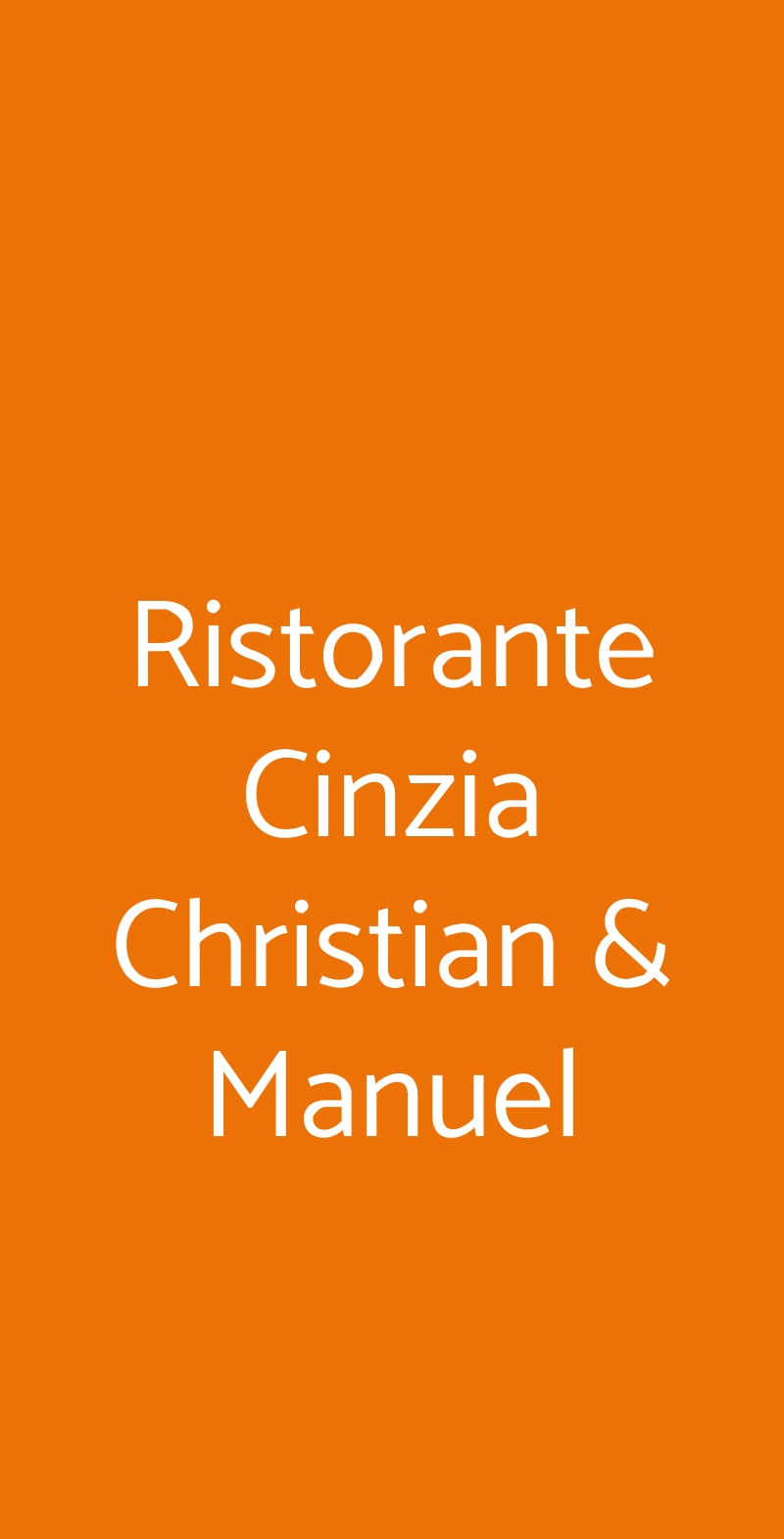 Ristorante Cinzia Christian & Manuel Vercelli menù 1 pagina