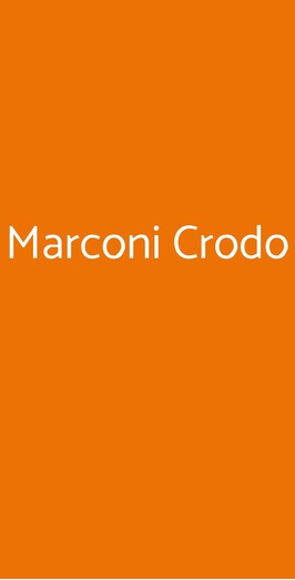 Marconi Crodo, Crodo