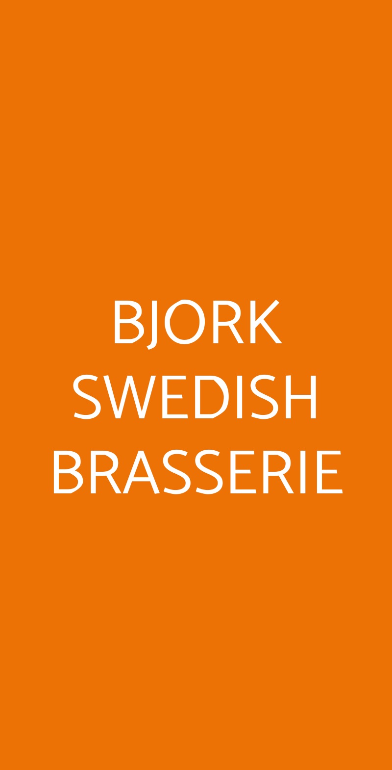 BJORK SWEDISH BRASSERIE Quart menù 1 pagina