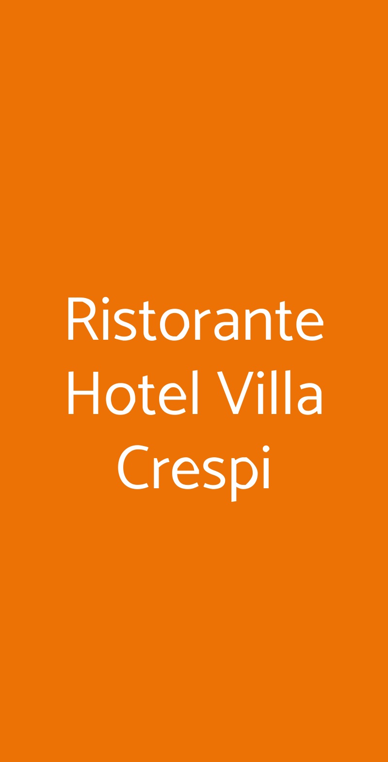Ristorante Hotel Villa Crespi Orta San Giulio menù 1 pagina