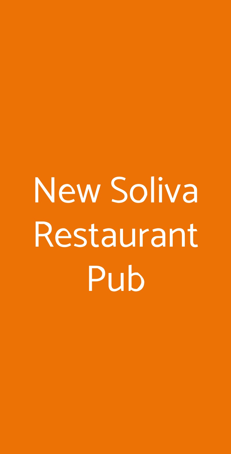 New Soliva Restaurant Pub Galliate menù 1 pagina