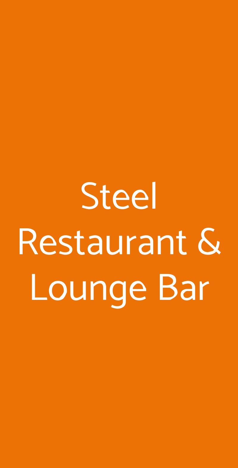 Steel Restaurant & Lounge Bar Tornaco menù 1 pagina