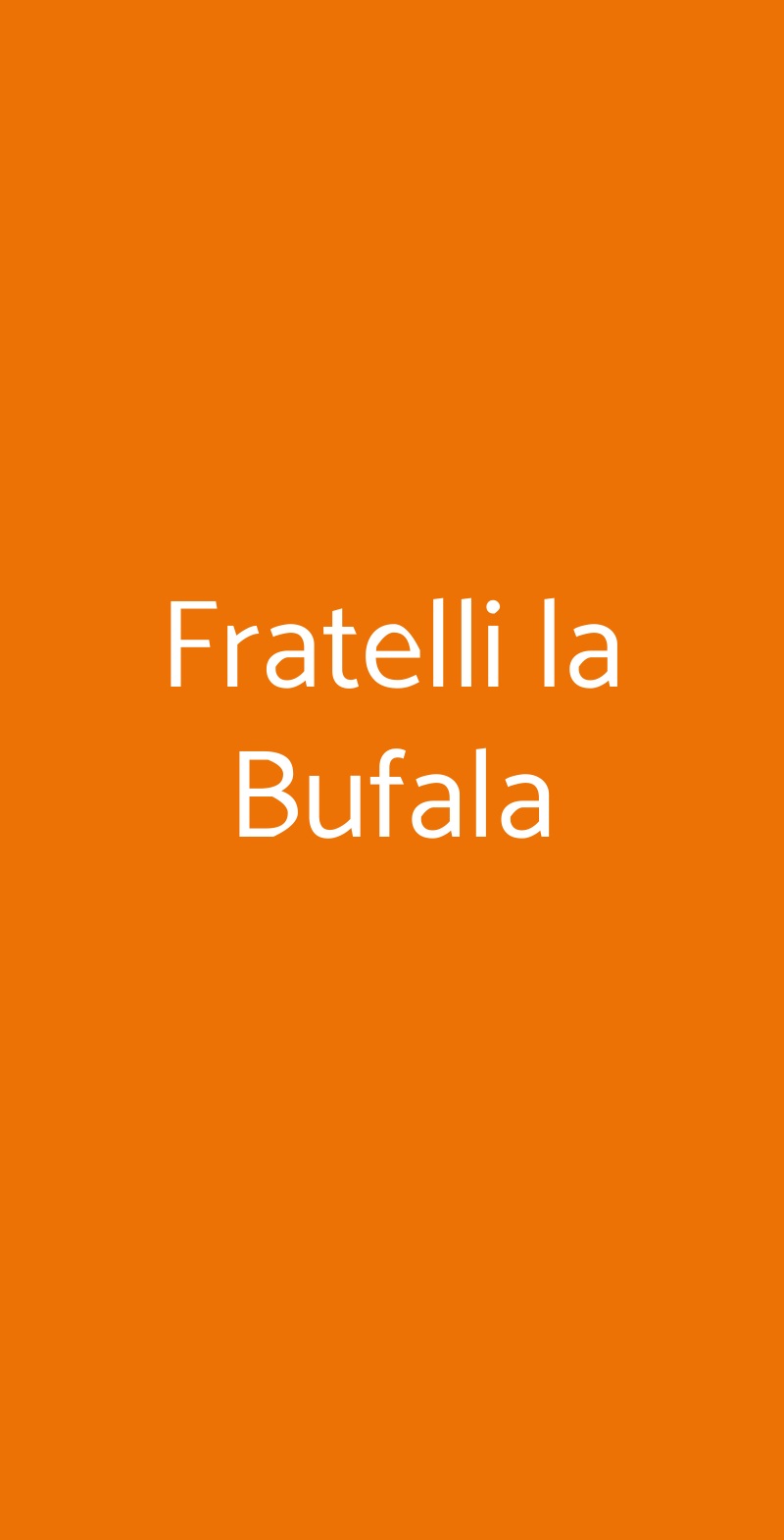 Fratelli la Bufala Milano menù 1 pagina