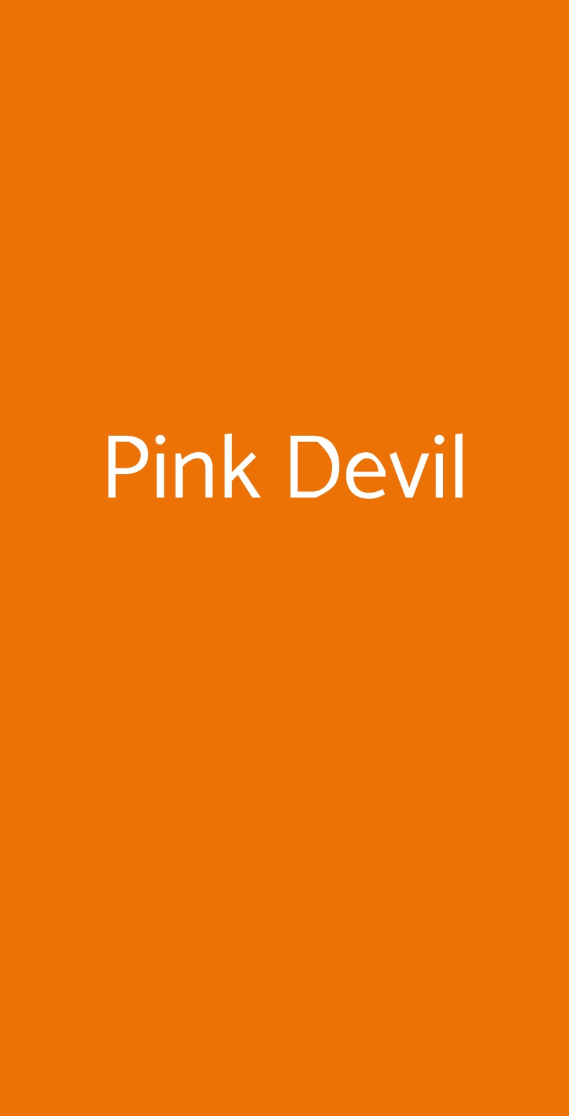 Pink Devil Barengo menù 1 pagina