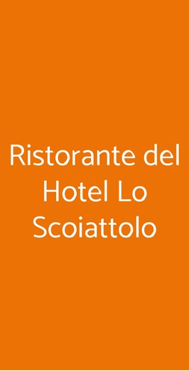 Ristorante Del Hotel Lo Scoiattolo, Massino Visconti