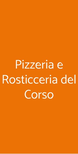 Pizzeria E Rosticceria Del Corso, Novara