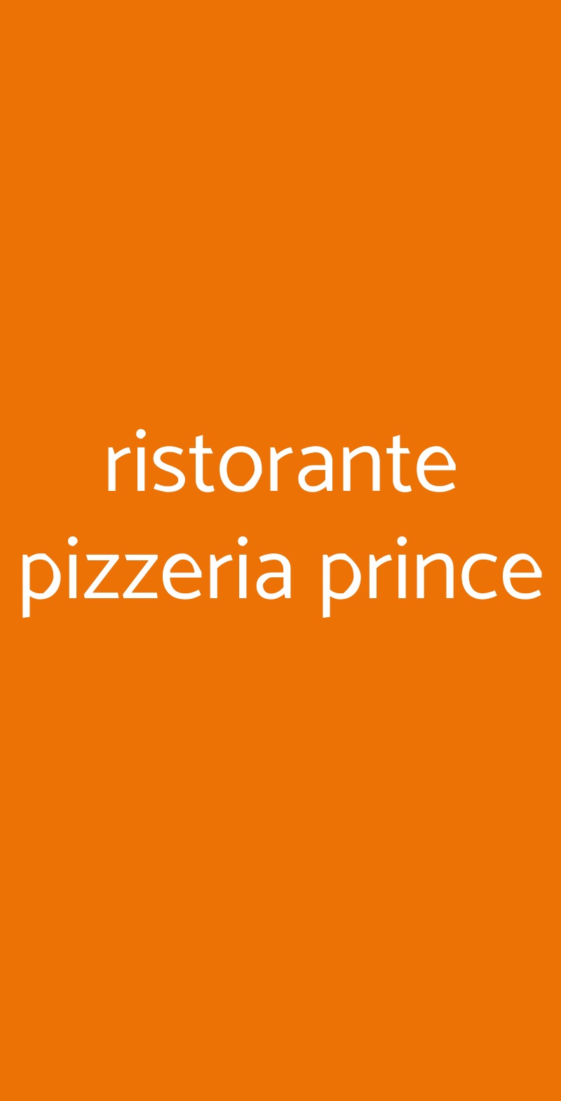 ristorante pizzeria prince Marano Ticino menù 1 pagina