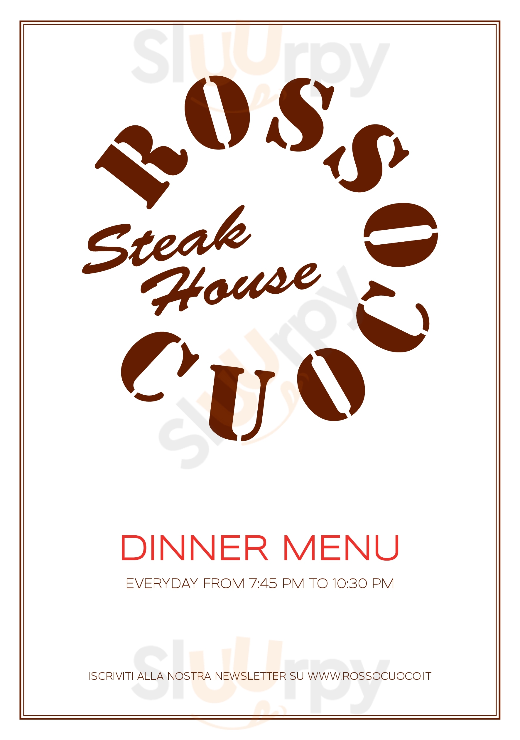 Rossocuoco Steak House CavagliÃ  menù 1 pagina