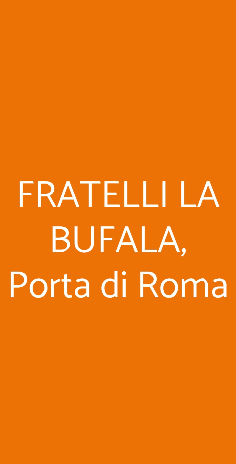 FRATELLI LA BUFALA Roma menù 1 pagina