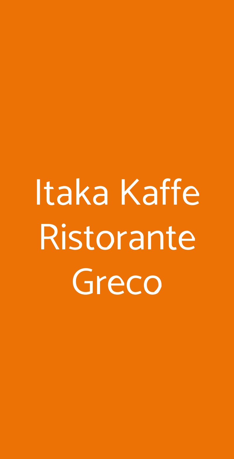 Itaka Kaffe Ristorante Greco Biella menù 1 pagina