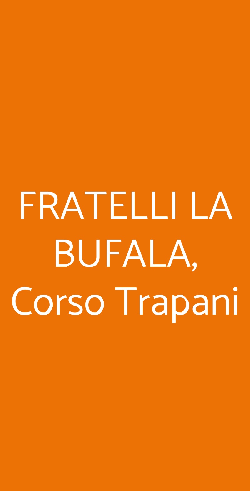 FRATELLI LA BUFALA Torino menù 1 pagina