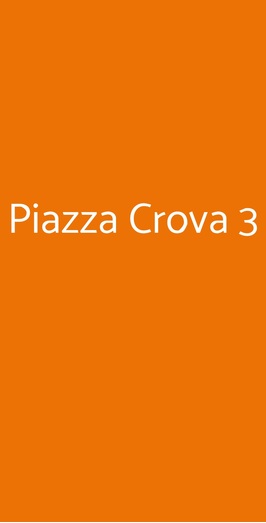 Piazza Crova 3