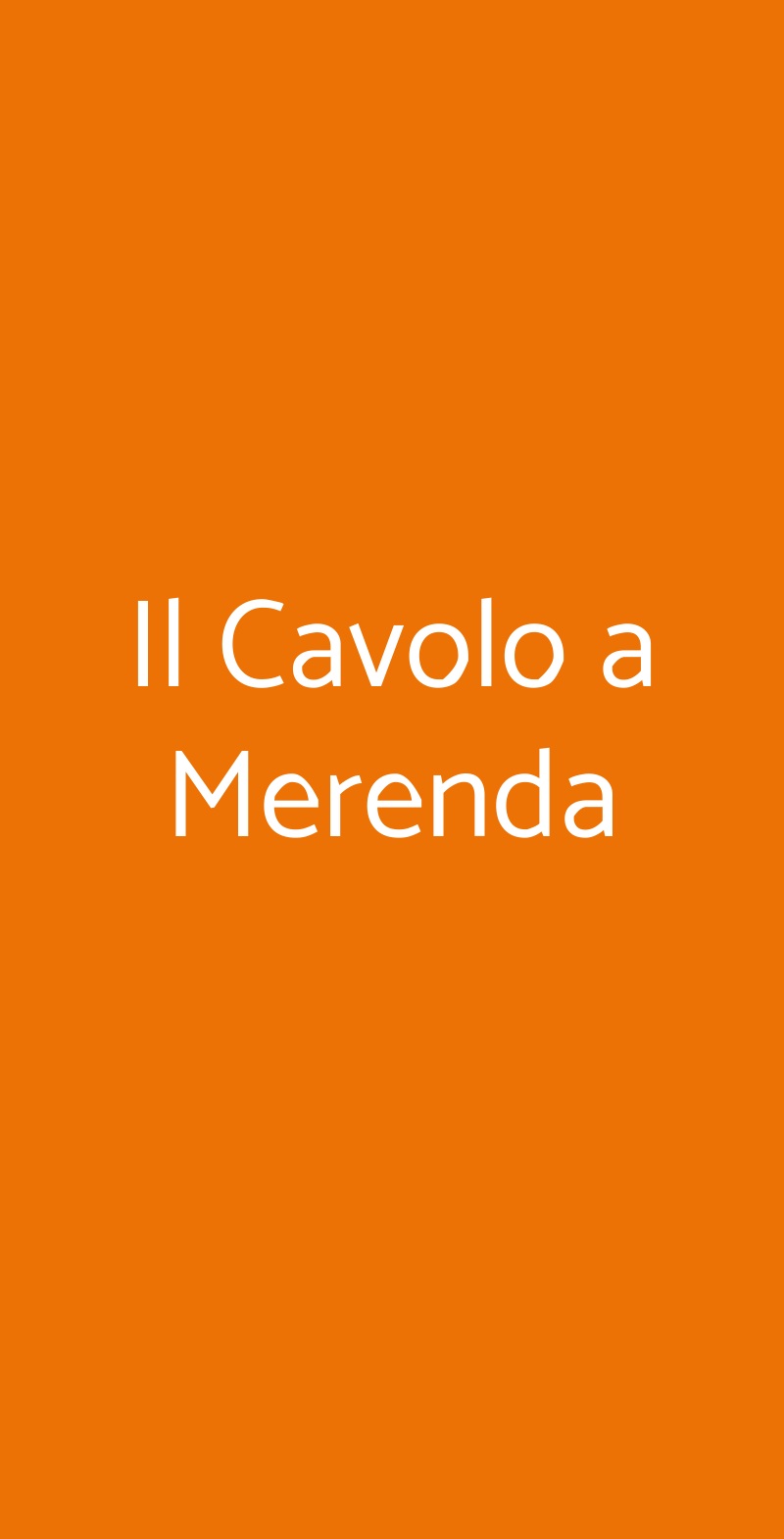 Il Cavolo a Merenda Asti menù 1 pagina