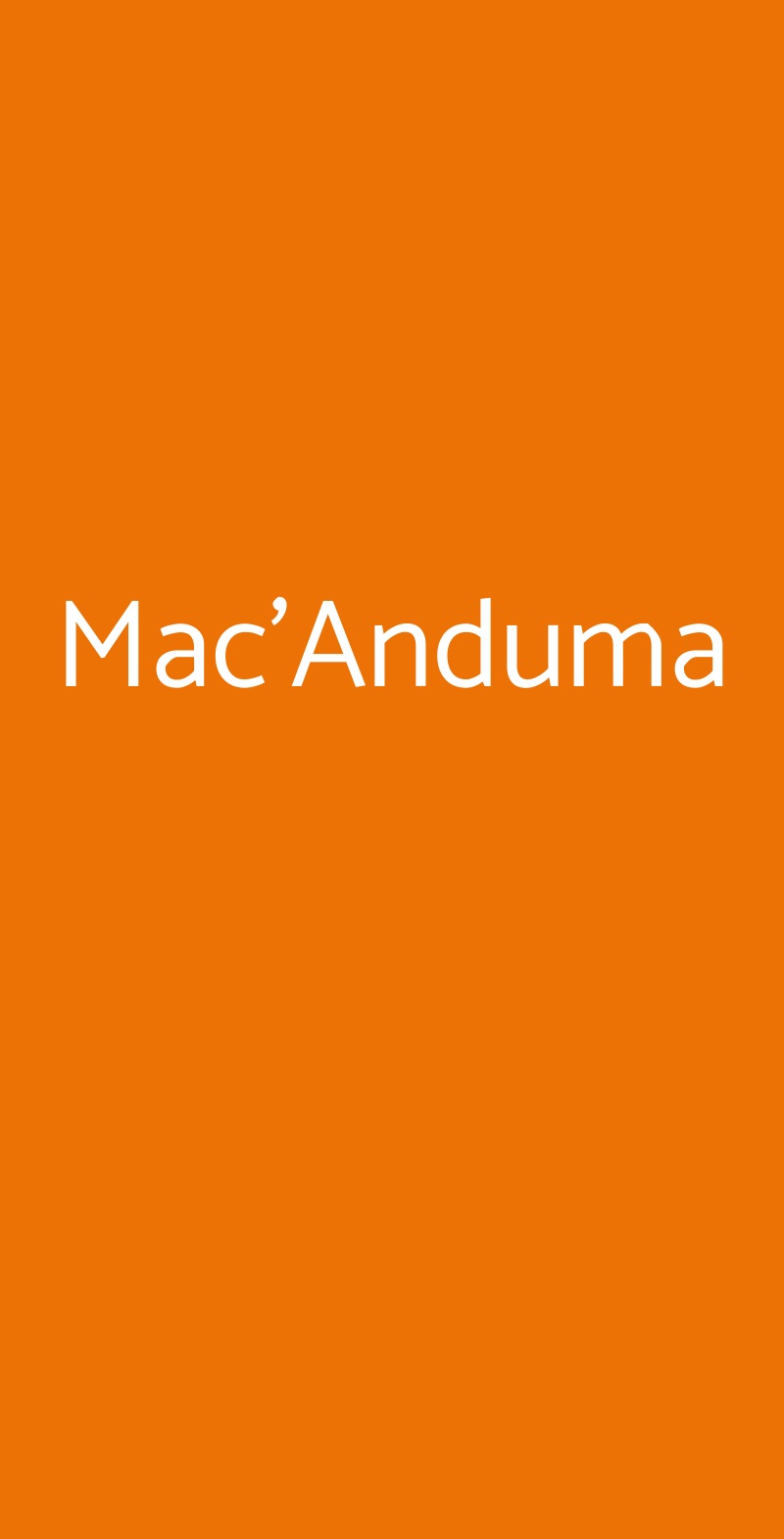 Mac'Anduma Asti menù 1 pagina
