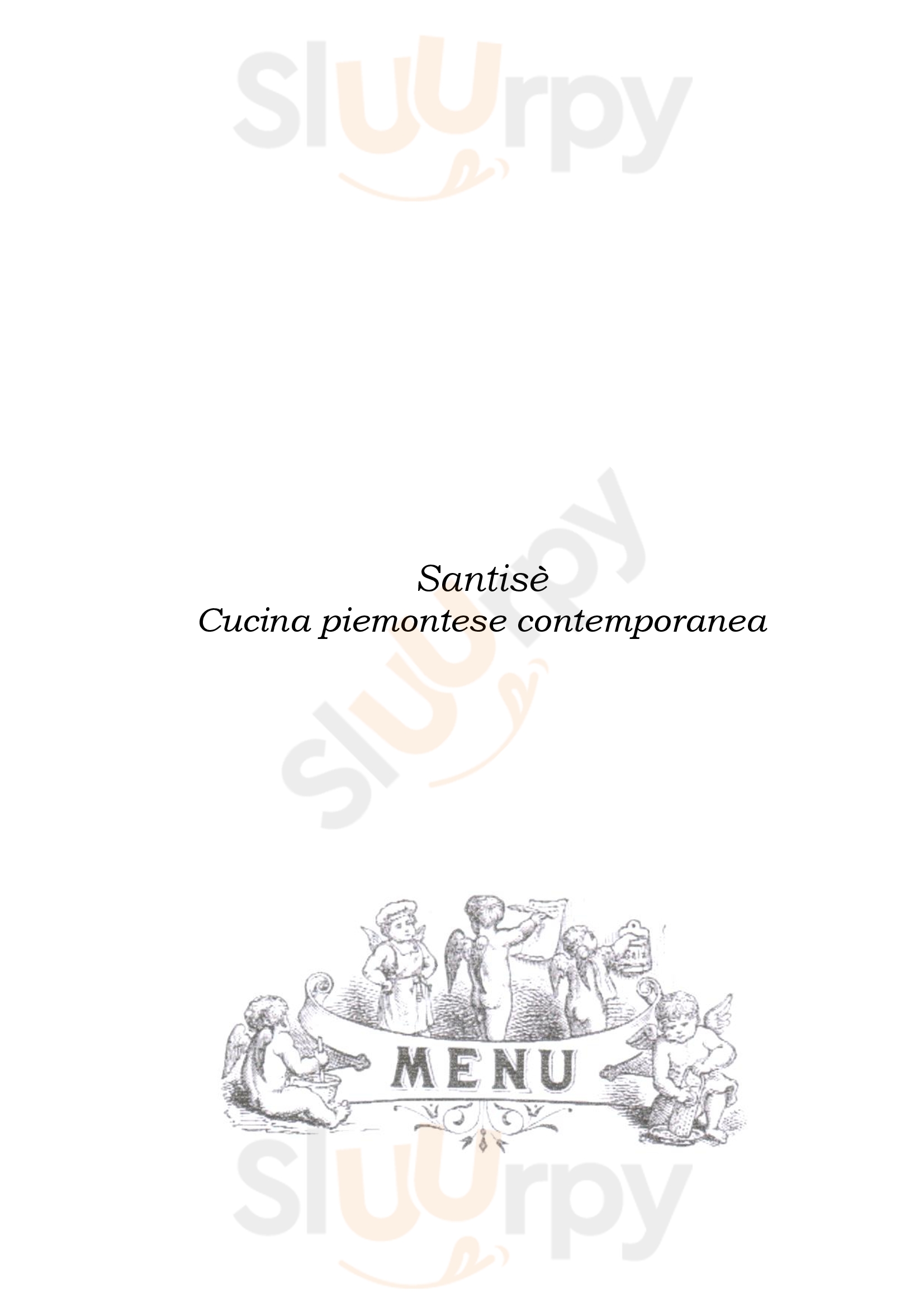 Santise Cucina Piemontese Contemporanea Calliano menù 1 pagina