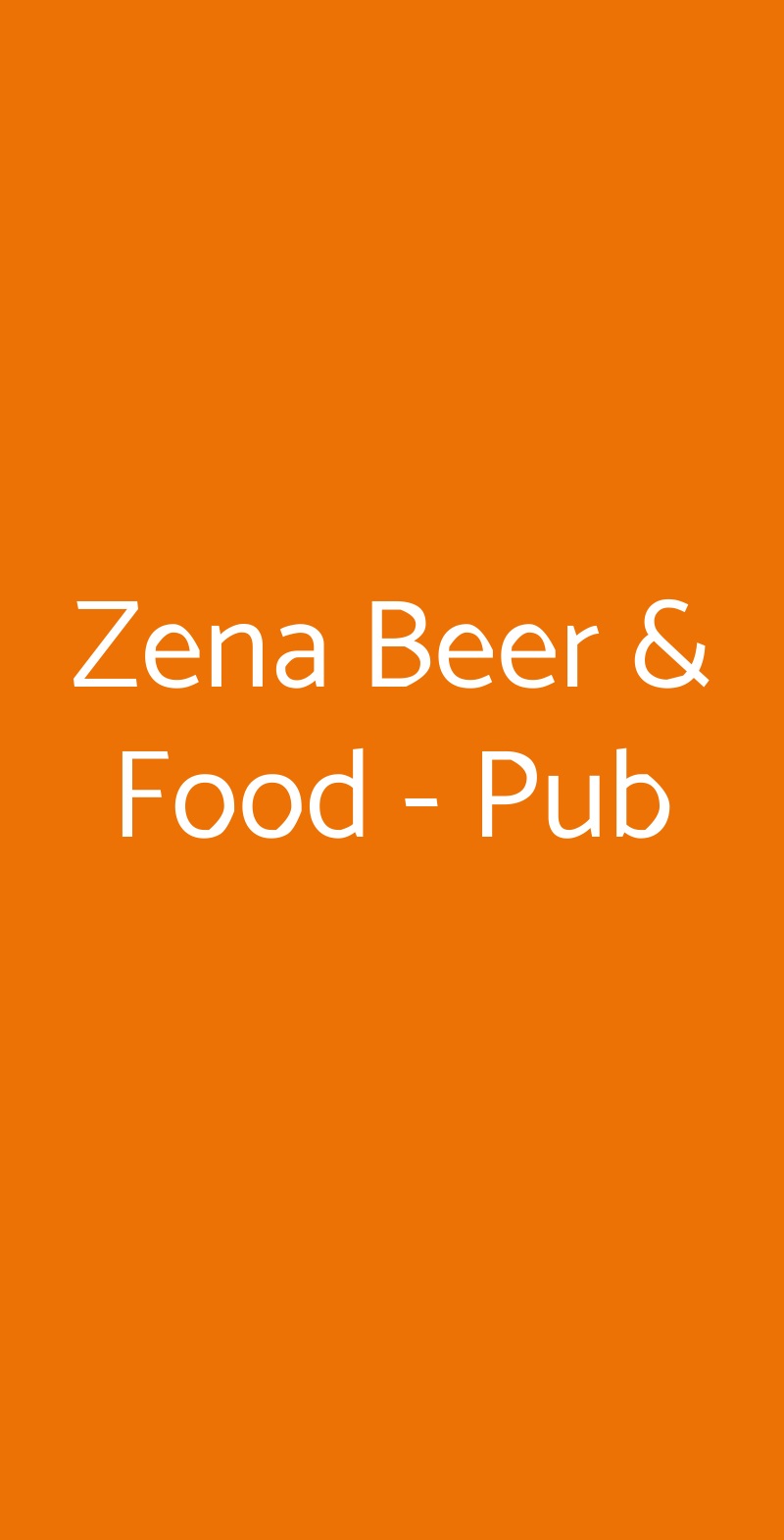 Zena Beer & Food - Pub Nizza Monferrato menù 1 pagina