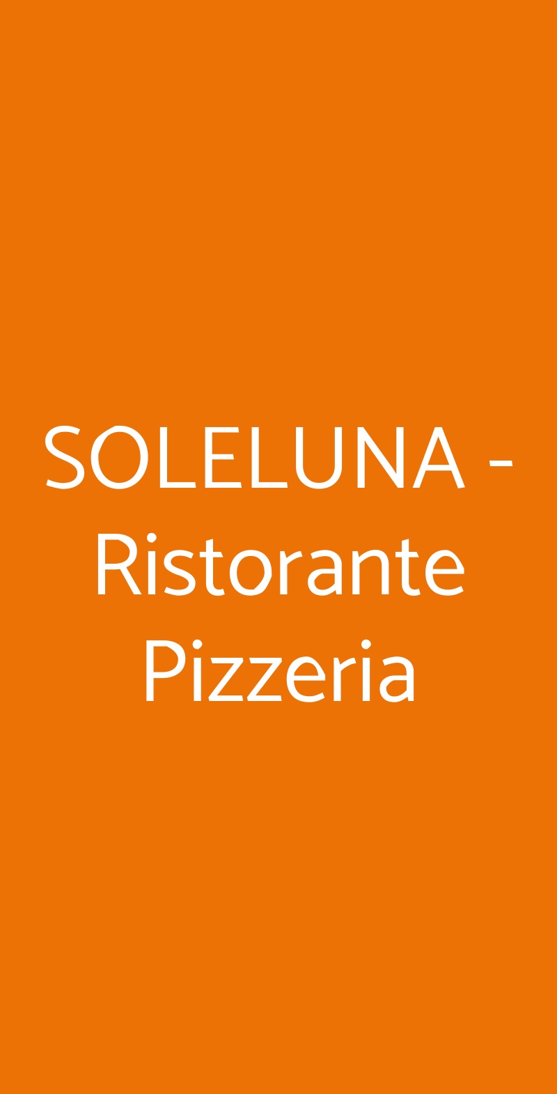 SOLELUNA - Ristorante Pizzeria Tortona menù 1 pagina