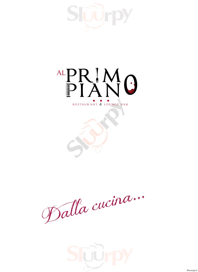 AL PRIMO PIANO Vercelli menù 1 pagina