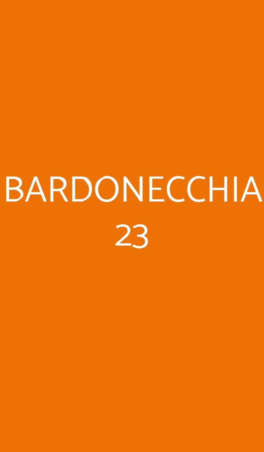 BARDONECCHIA 23 Torino menù 1 pagina