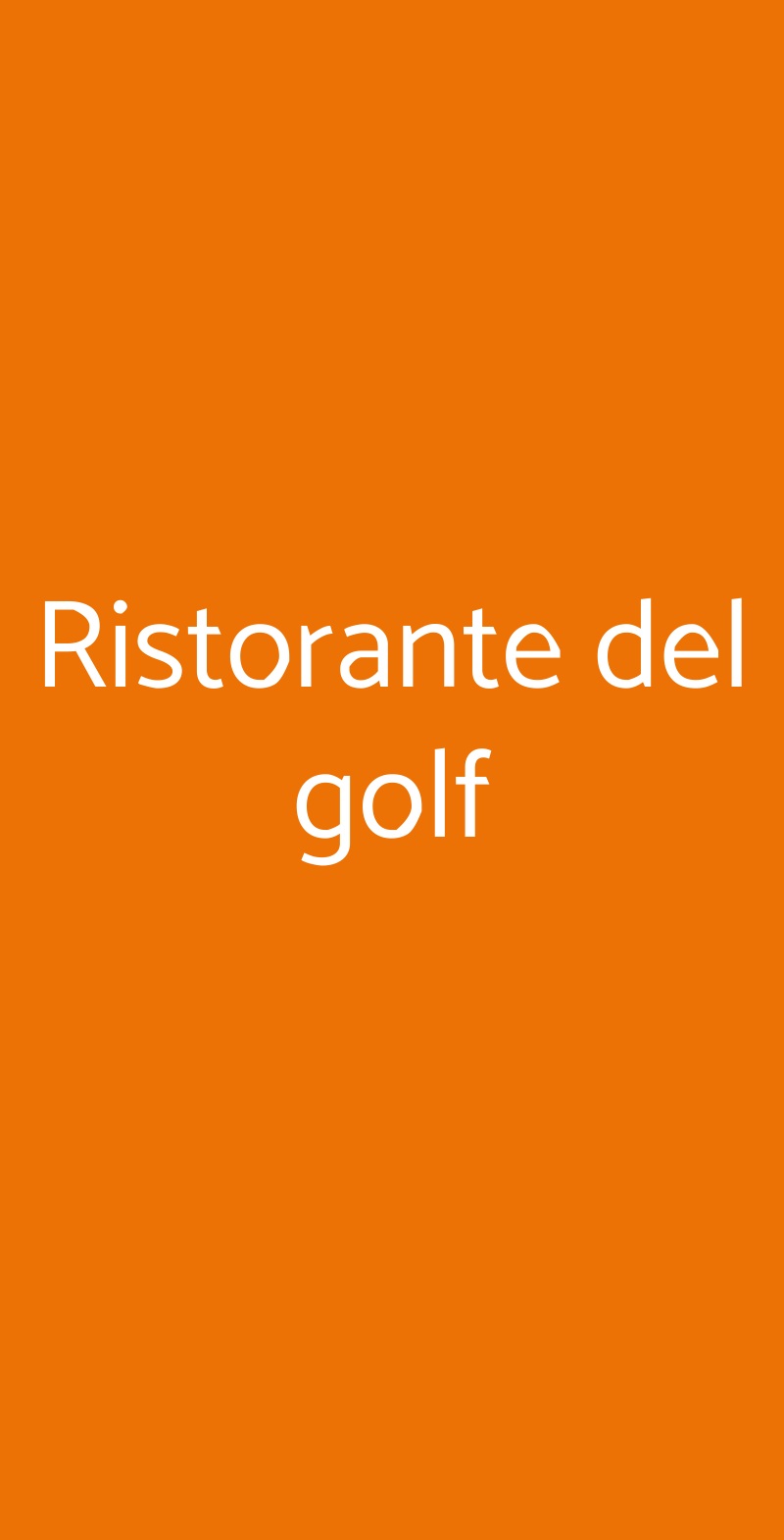 Ristorante del golf Acqui Terme menù 1 pagina