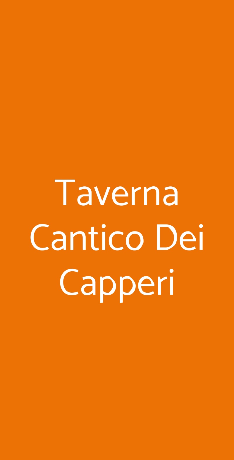 Taverna Cantico Dei Capperi Fubine menù 1 pagina