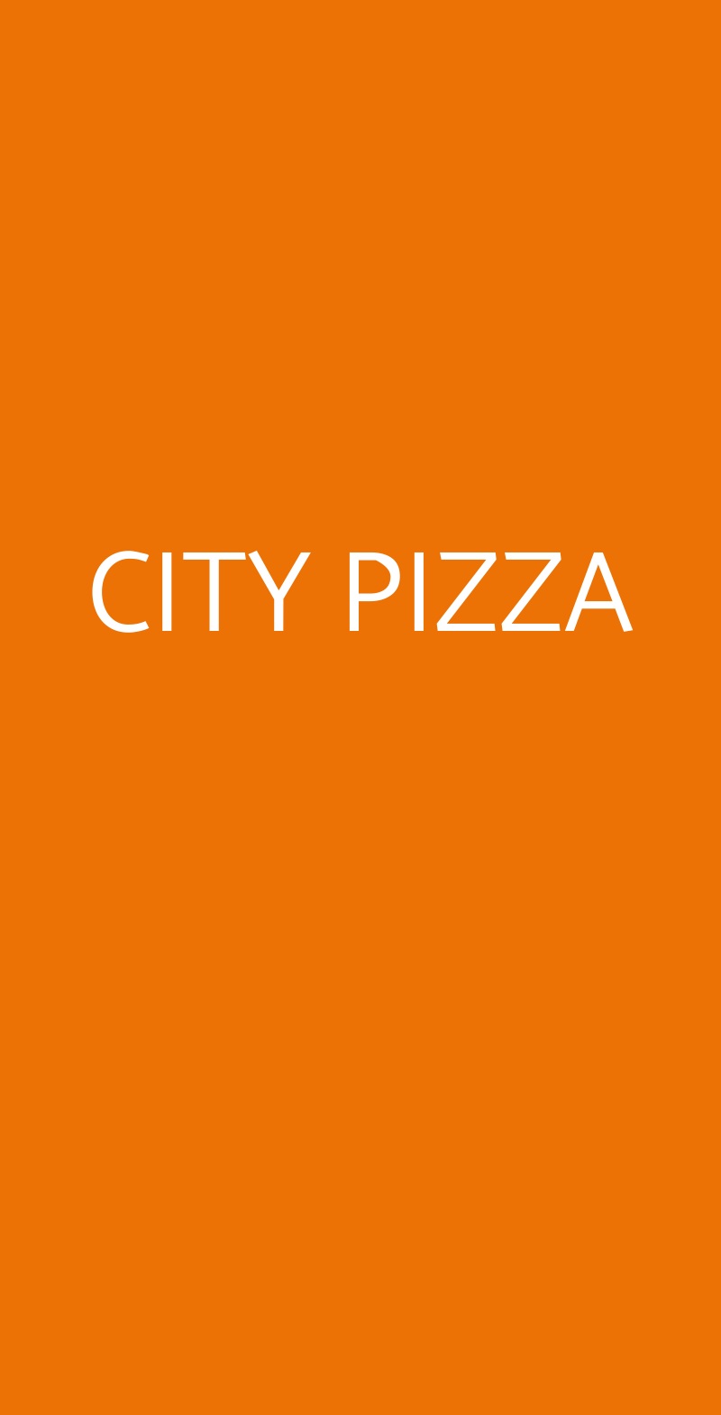 CITY PIZZA Chiavari menù 1 pagina