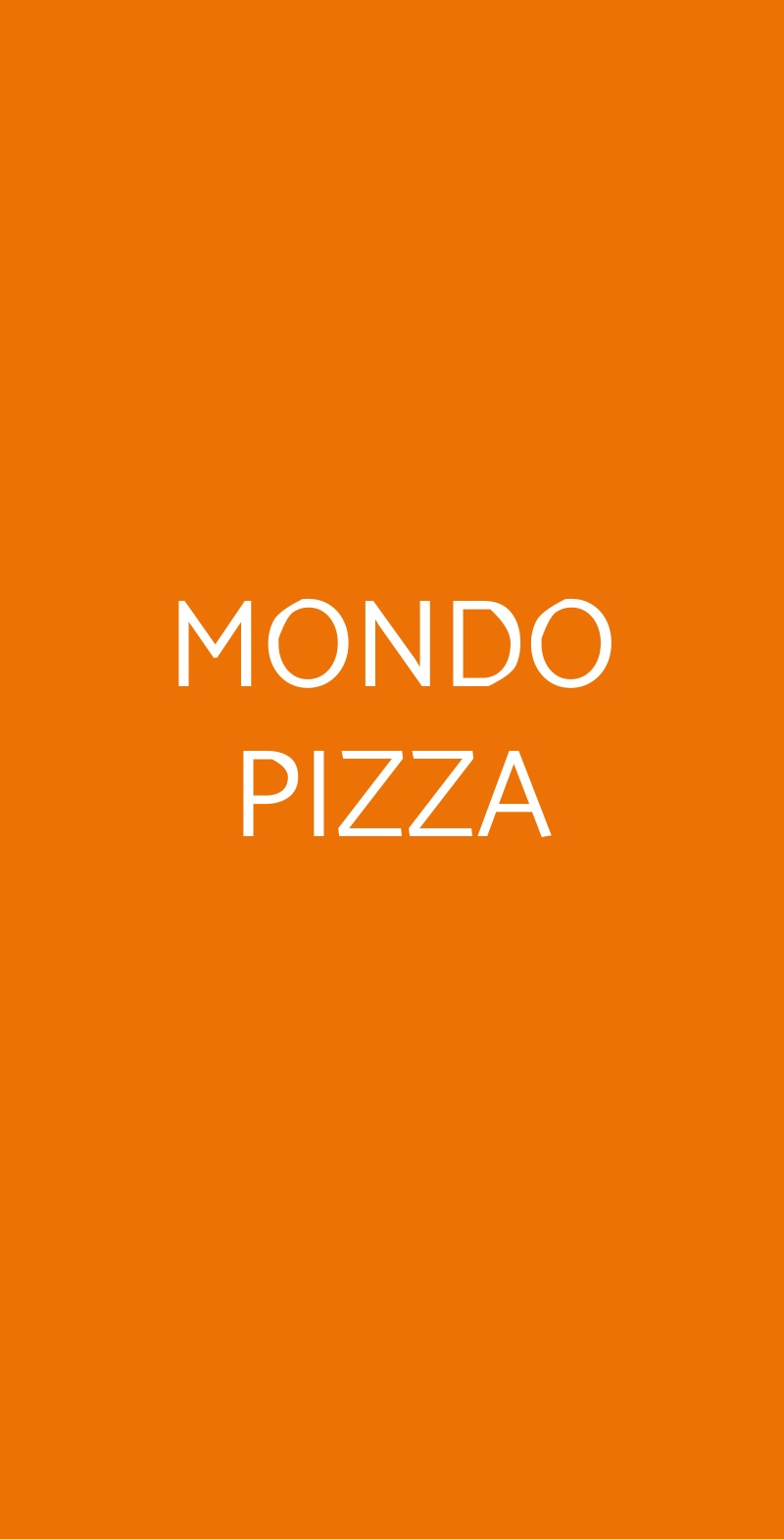 MONDO PIZZA La Spezia menù 1 pagina