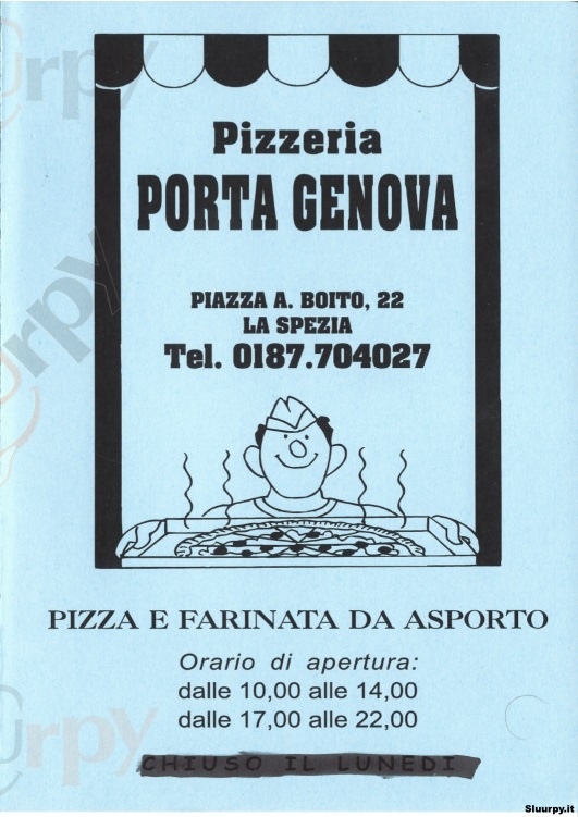 PORTA GENOVA La Spezia menù 1 pagina