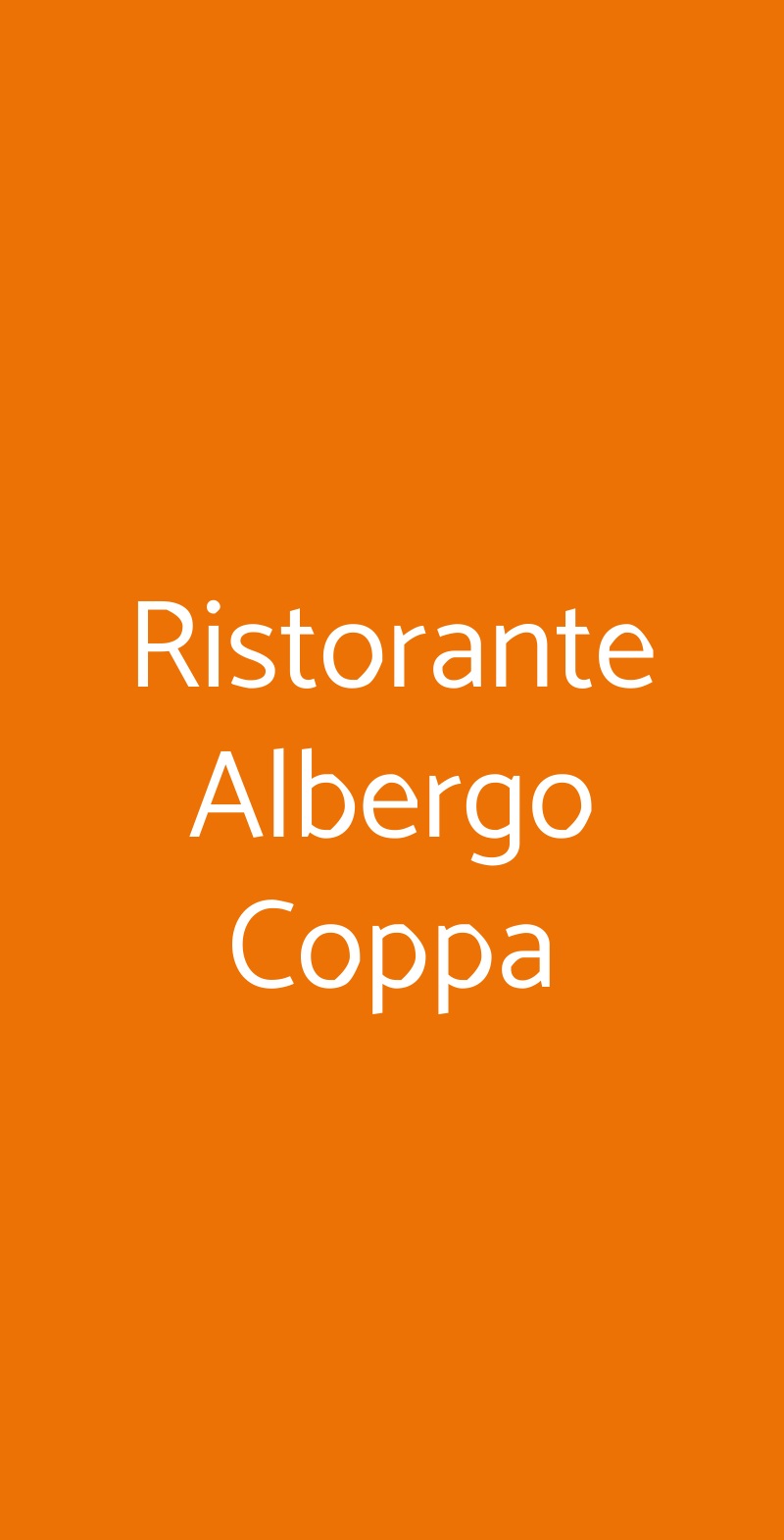 Ristorante Albergo Coppa Dazio menù 1 pagina