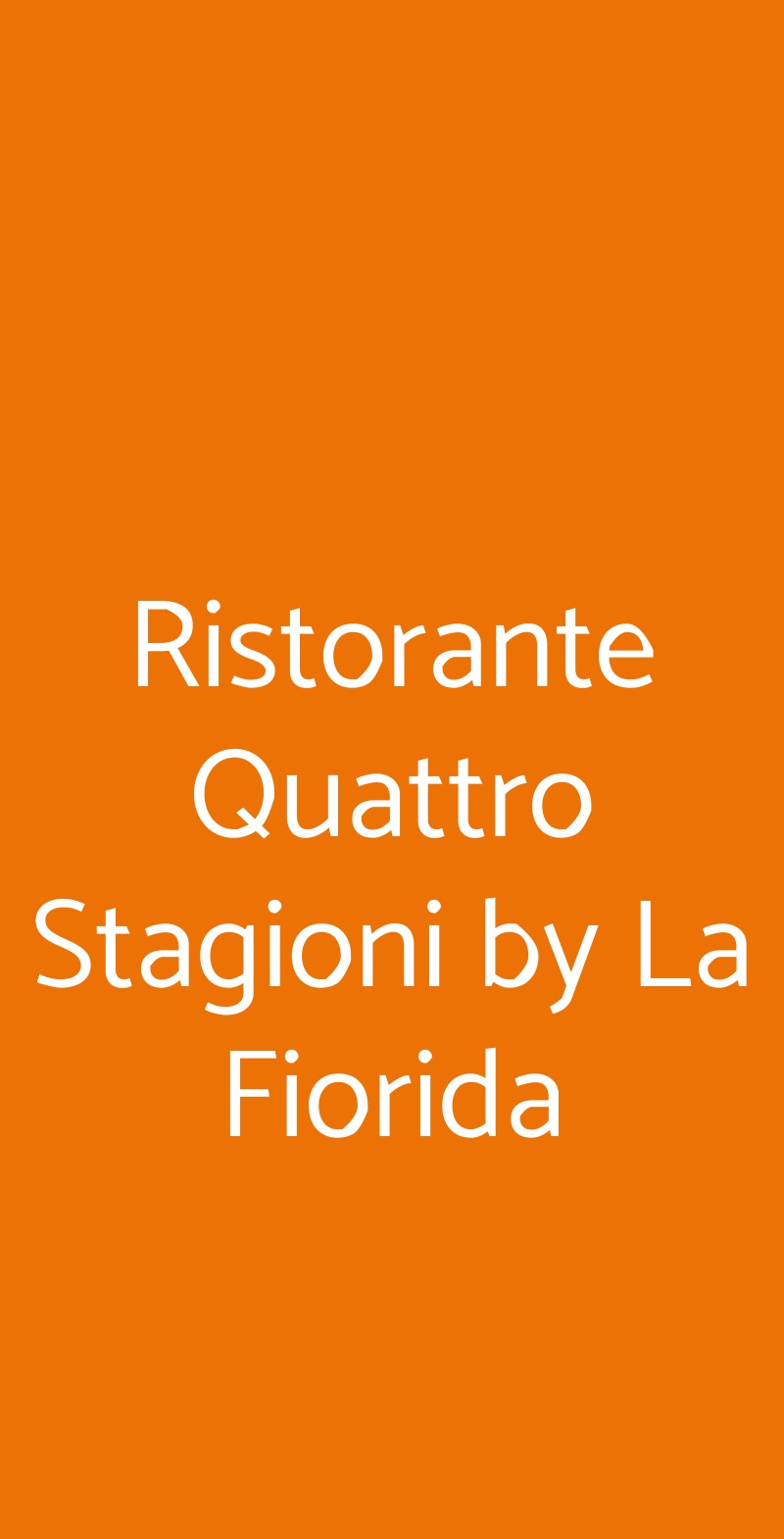 Ristorante Quattro Stagioni by La Fiorida Mantello menù 1 pagina