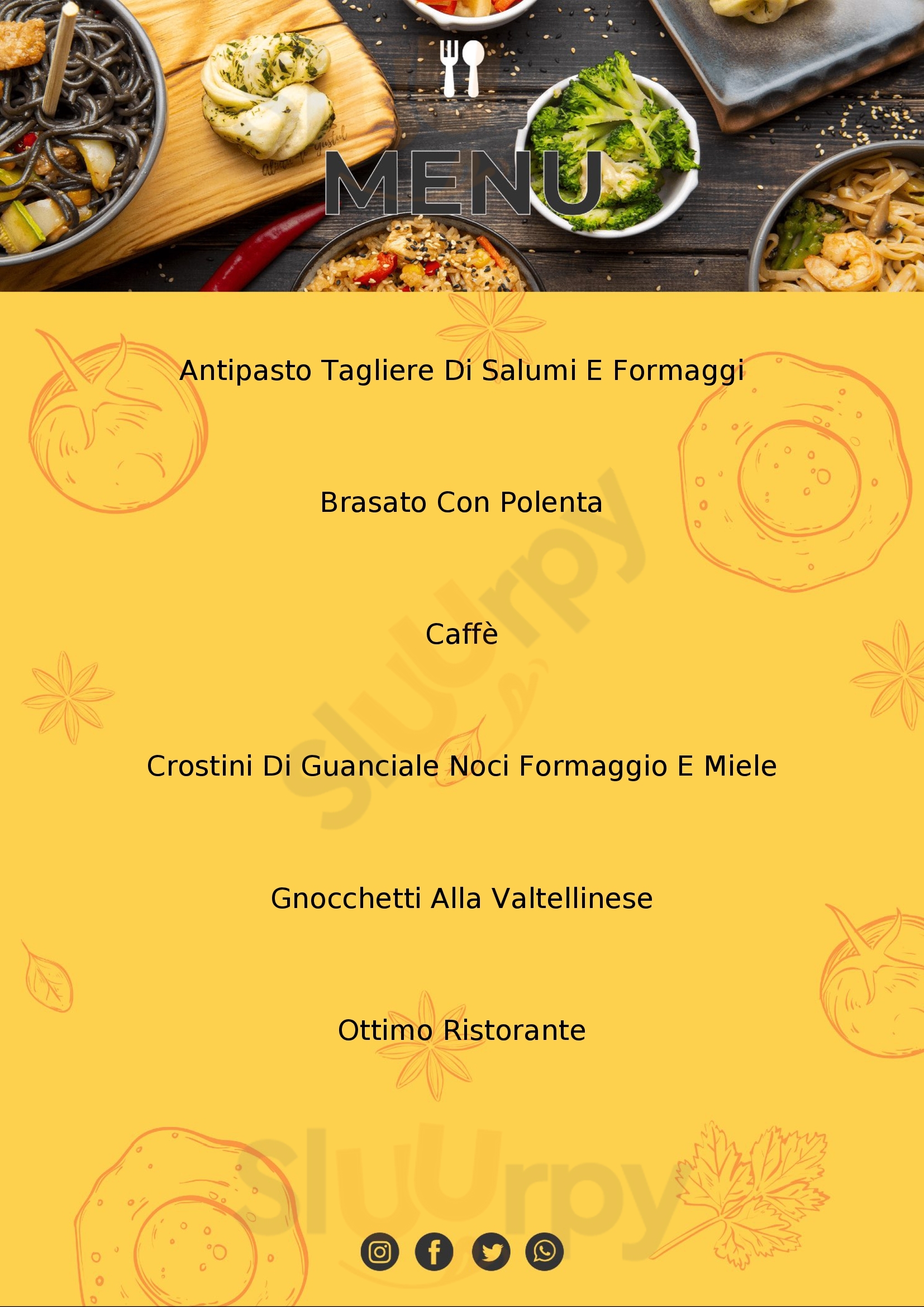 La Sosta Appetitosa Villa Tirano menù 1 pagina