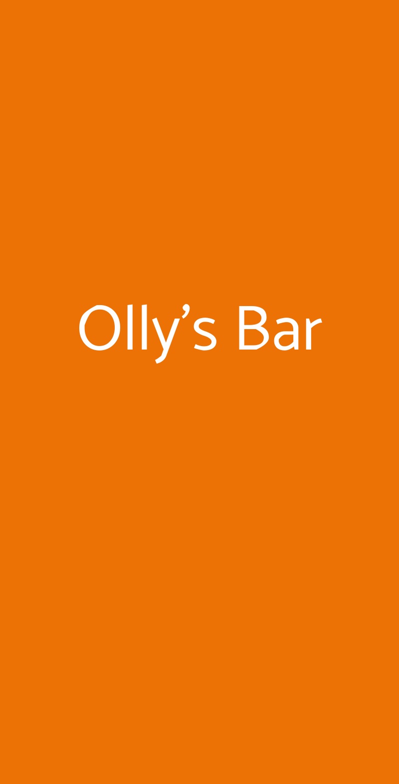 Olly's Bar Livigno menù 1 pagina