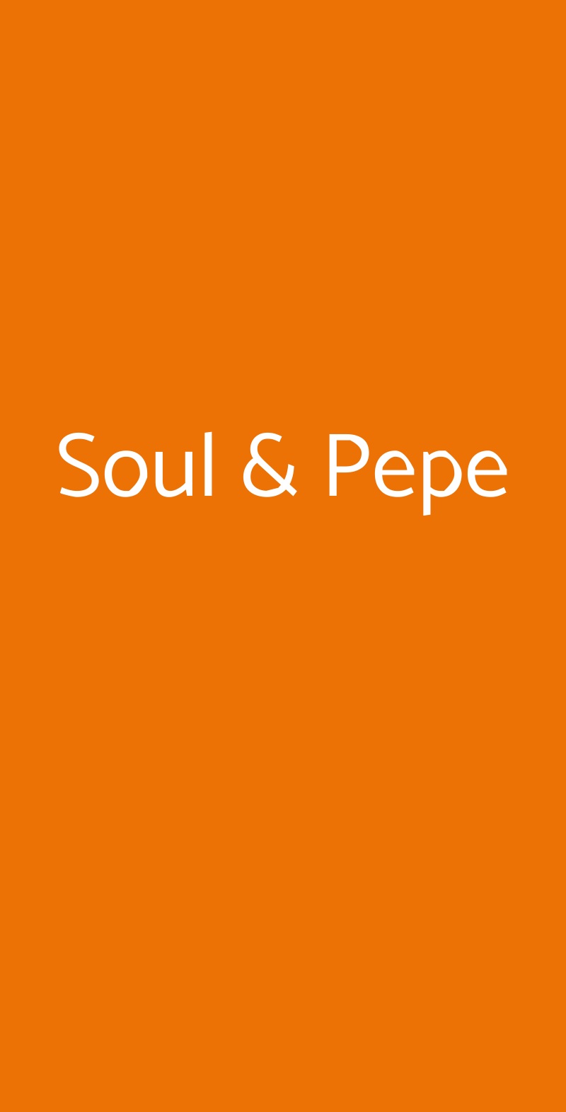 Soul & Pepe Pandino menù 1 pagina