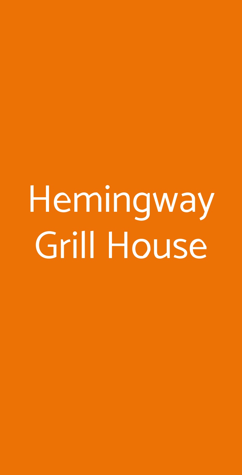 Hemingway Grill House Montodine menù 1 pagina