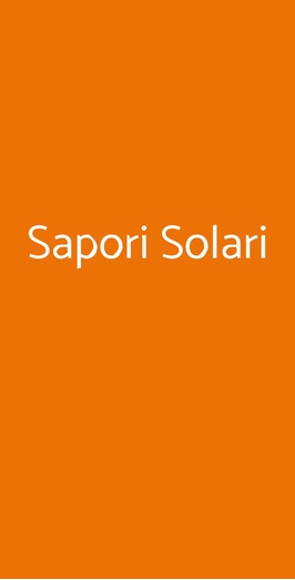 Sapori Solari, Milano