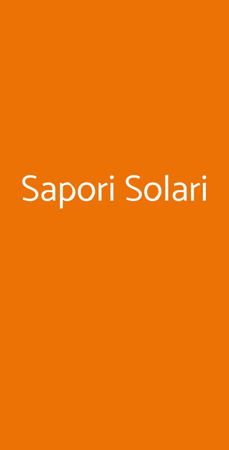 Sapori Solari Milano menù 1 pagina