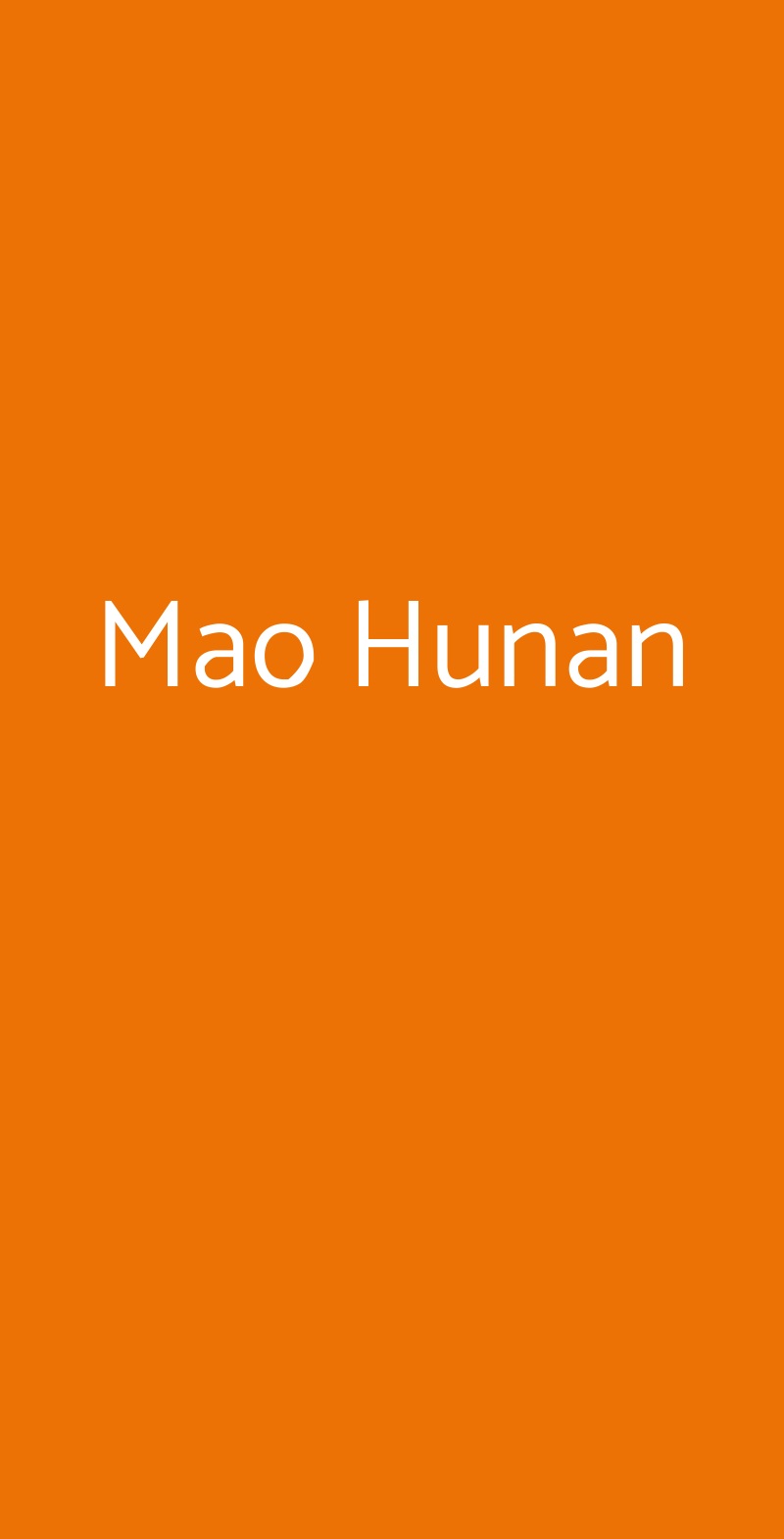Mao Hunan Milano menù 1 pagina