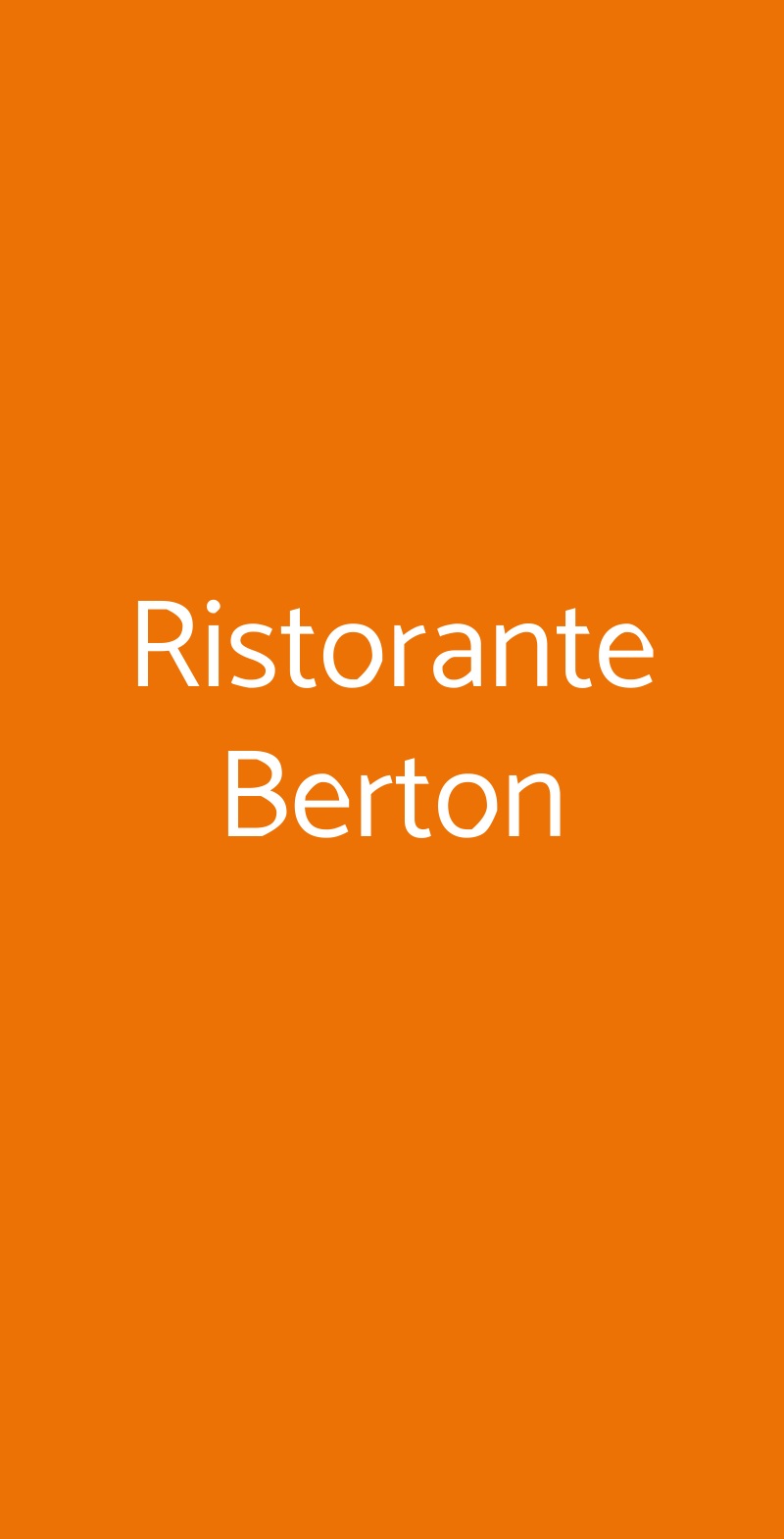 Ristorante Berton Milano menù 1 pagina