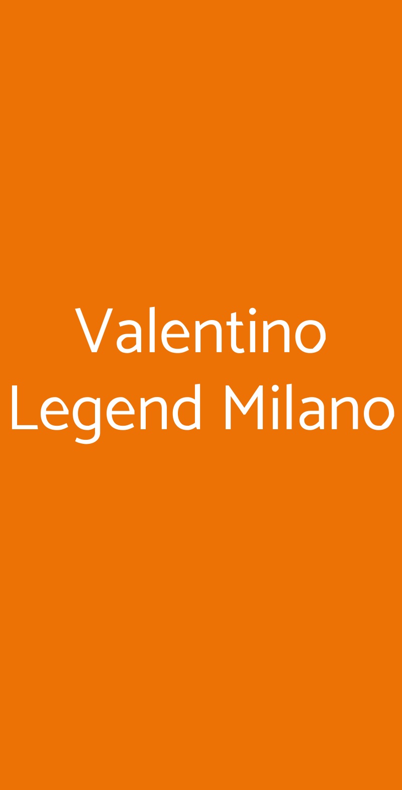 Valentino Legend Milano Milano menù 1 pagina
