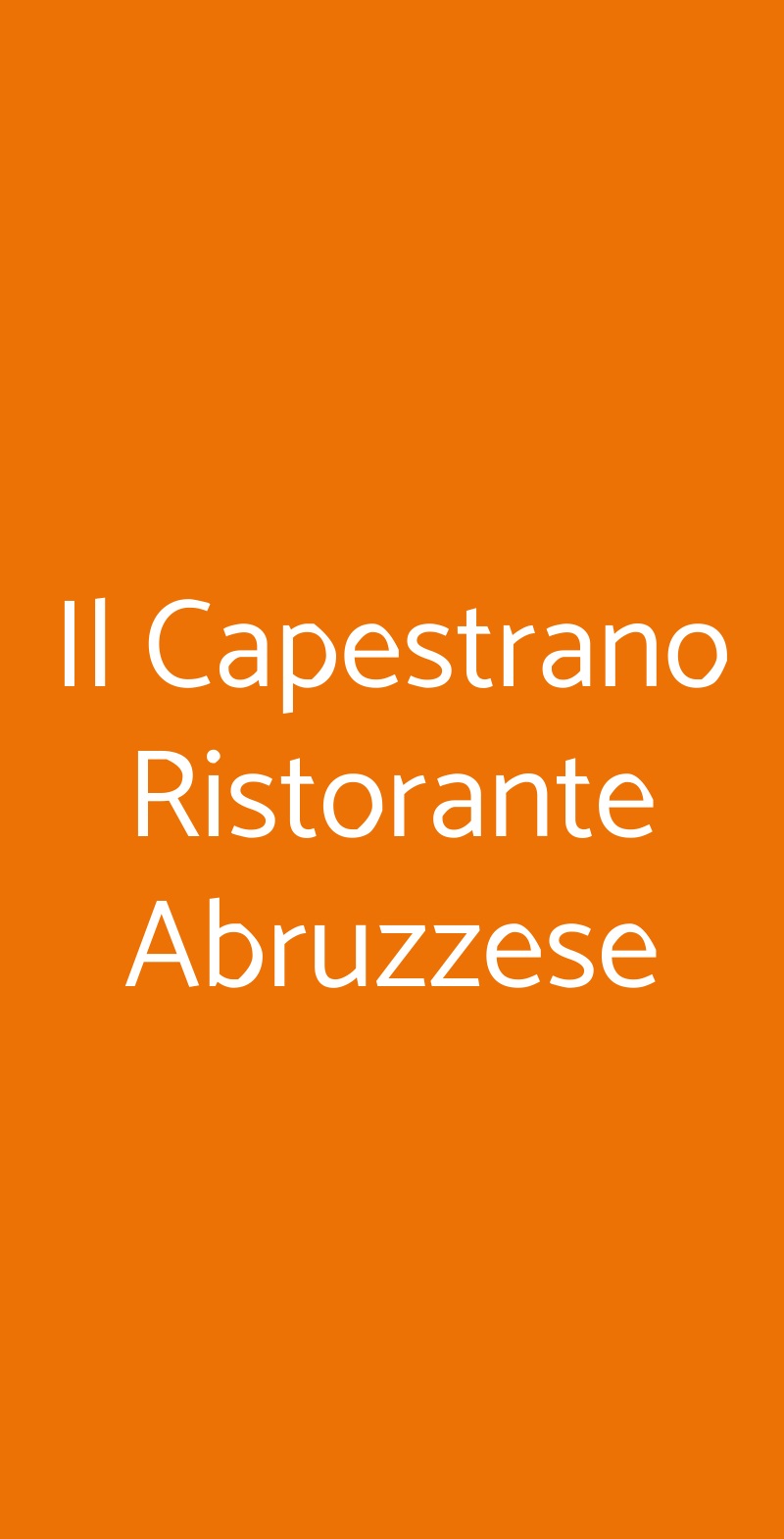 Il Capestrano Ristorante Abruzzese Milano menù 1 pagina