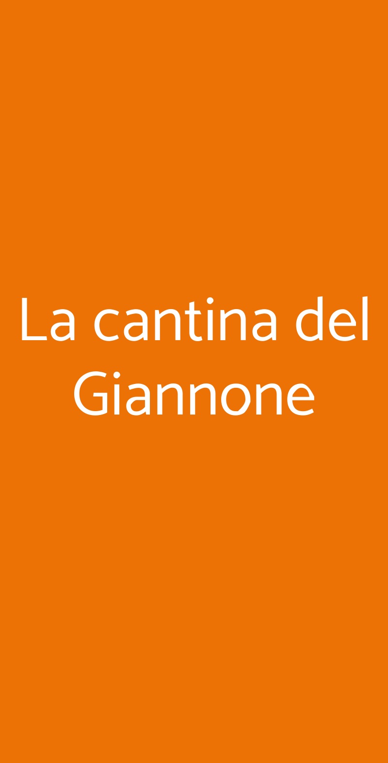 La cantina del Giannone Milano menù 1 pagina