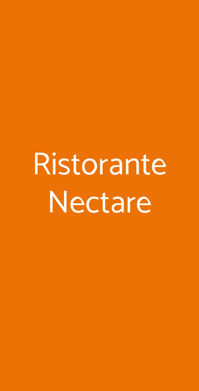 Ristorante Nectare Milano menù 1 pagina