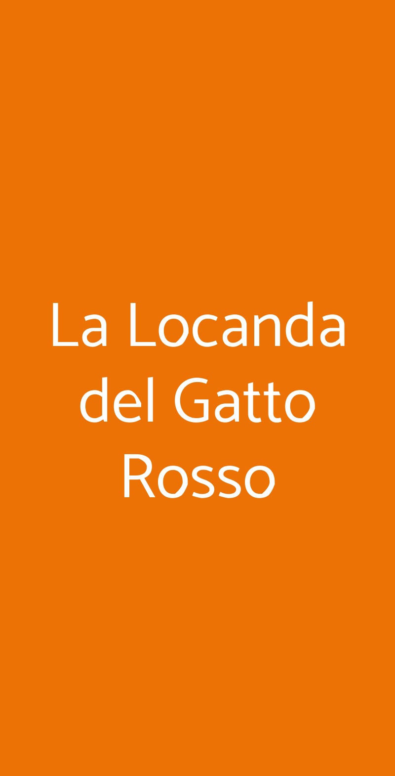 La Locanda del Gatto Rosso Milano menù 1 pagina