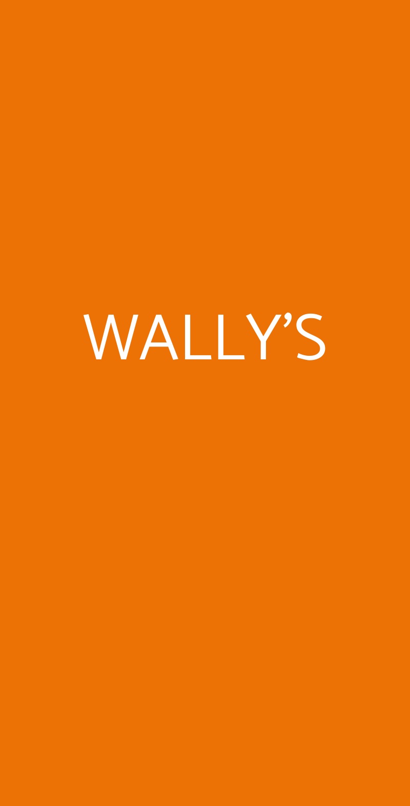 WALLY'S Ferrara menù 1 pagina