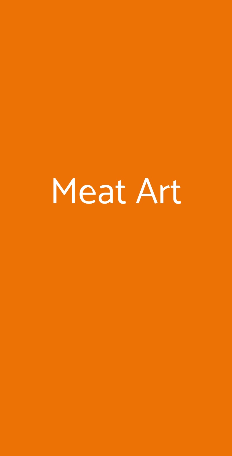 Meat Art Milano menù 1 pagina
