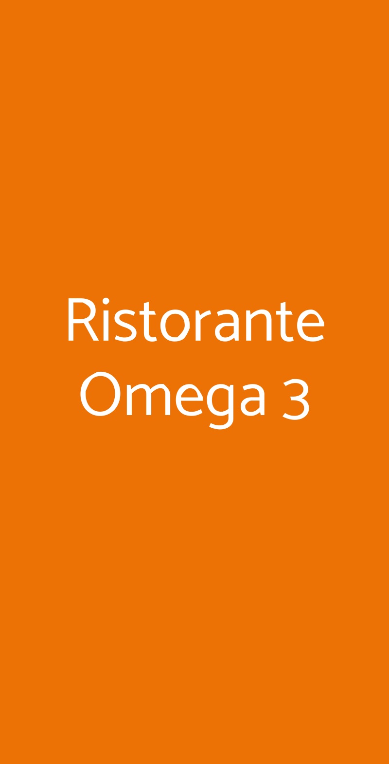 Ristorante Omega 3 Milano menù 1 pagina